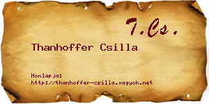 Thanhoffer Csilla névjegykártya