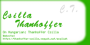 csilla thanhoffer business card